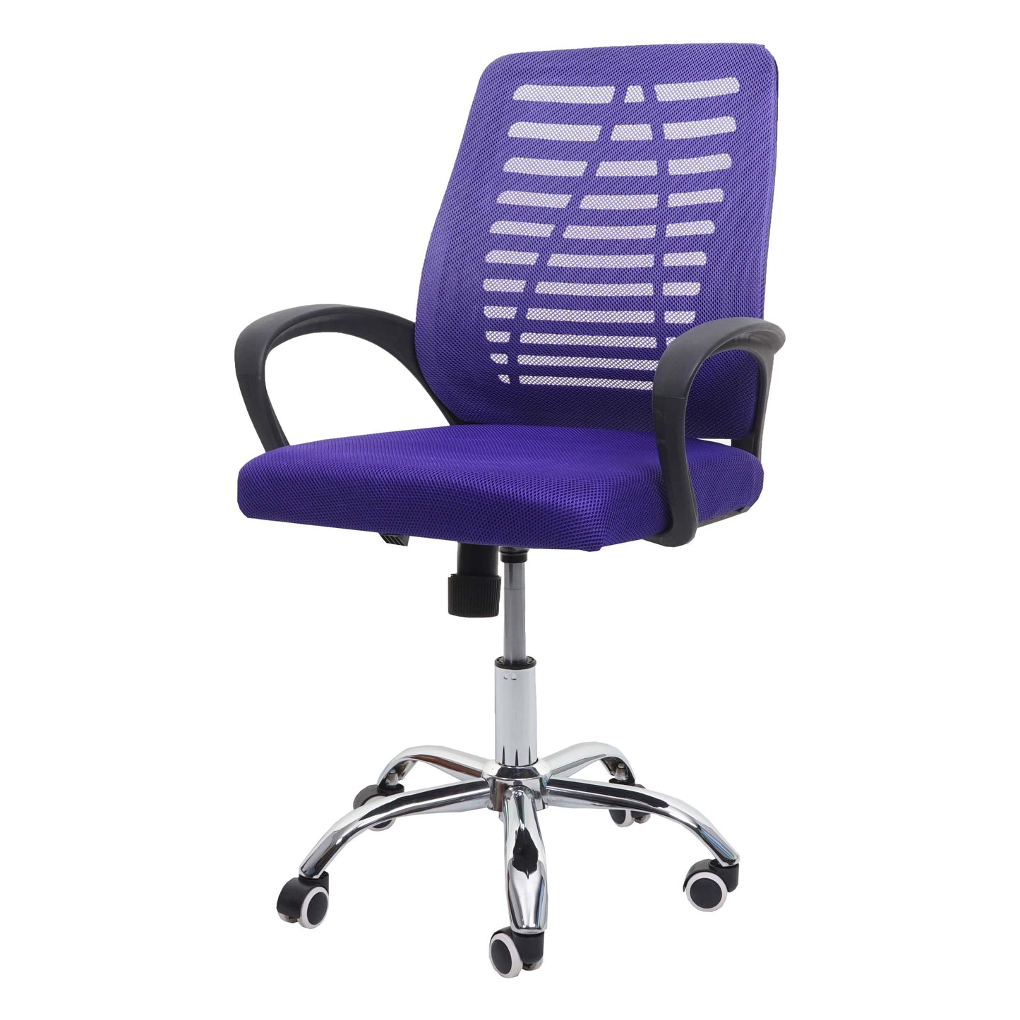 Bureaustoel MCW-L44, bureaustoel computerstoel, ergonomische rugleuning, netbespanning stof/textiel ~ paars