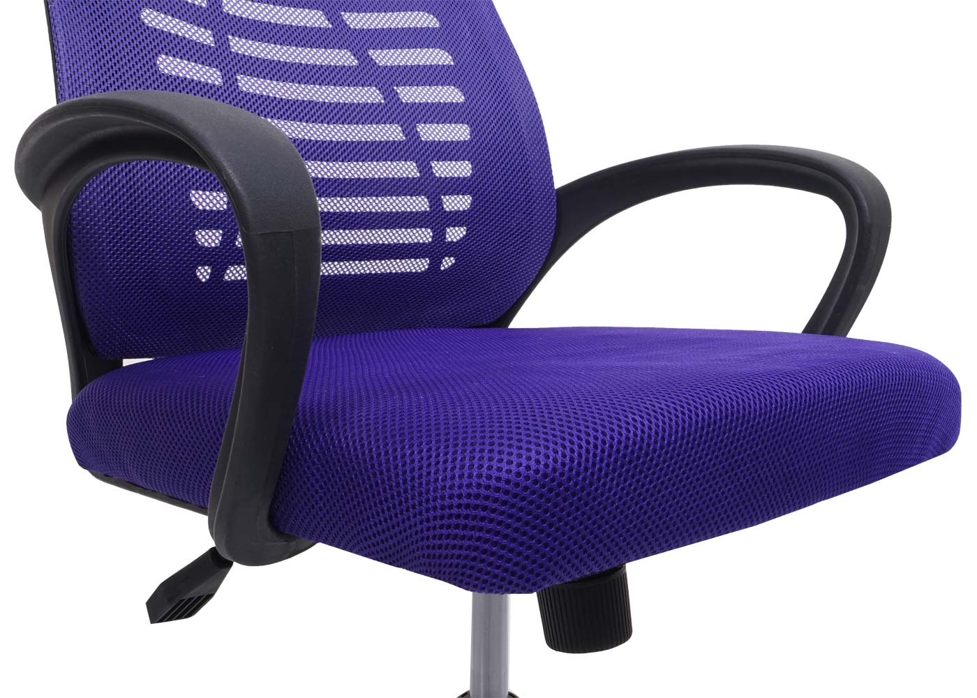 Bureaustoel MCW-L44, bureaustoel computerstoel, ergonomische rugleuning, netbespanning stof/textiel ~ paars
