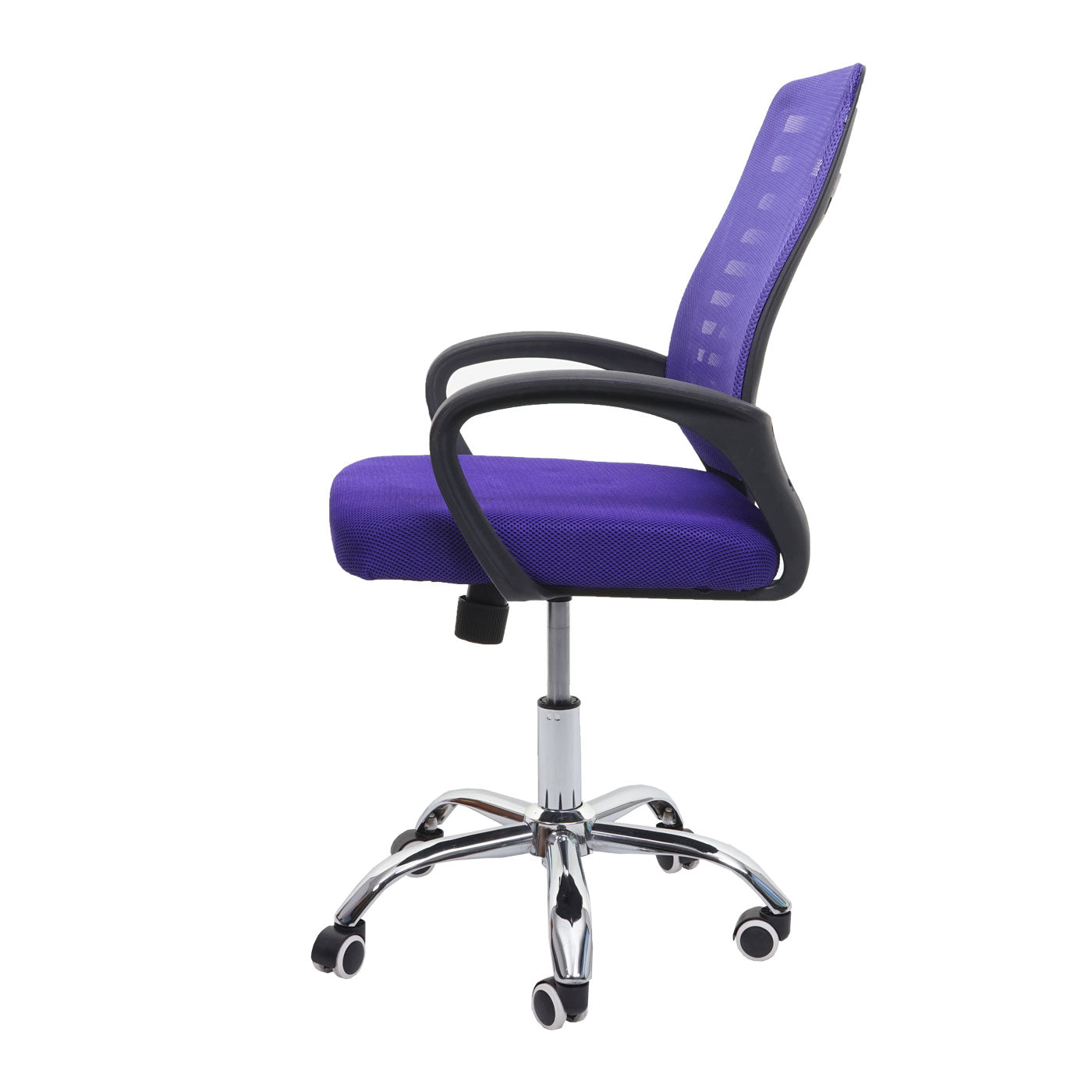 Bureaustoel MCW-L44, bureaustoel computerstoel, ergonomische rugleuning, netbespanning stof/textiel ~ paars