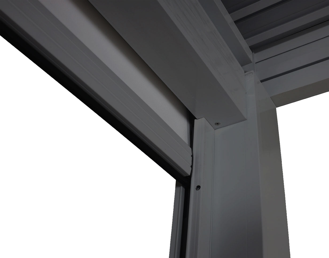 Pergola MCW-L46 met 6x zijwand, tuinpaviljoen lamellenrolgordijn, 11cm aluminium frame, stormvast 3x6m ~ antraciet