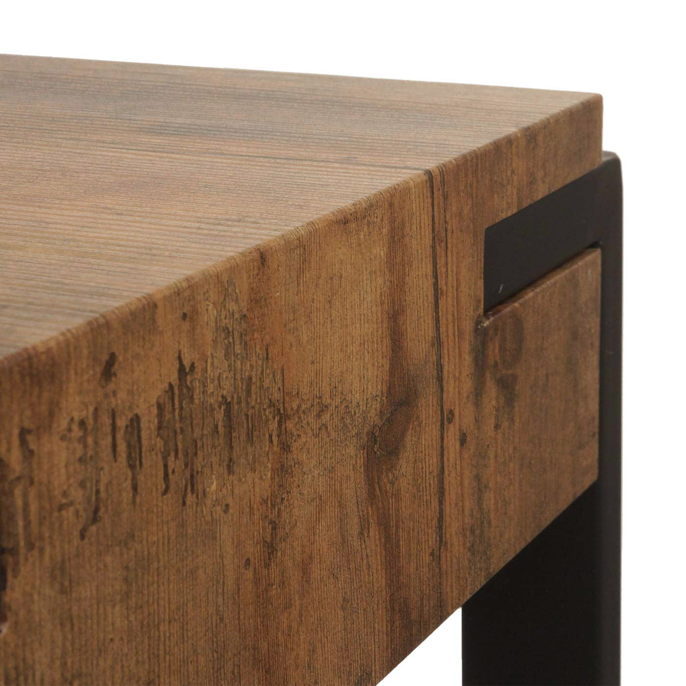 Bureau MCW-L53, bureau computer bureau werkblad, metaal 100x54cm ~ donker wild eiken