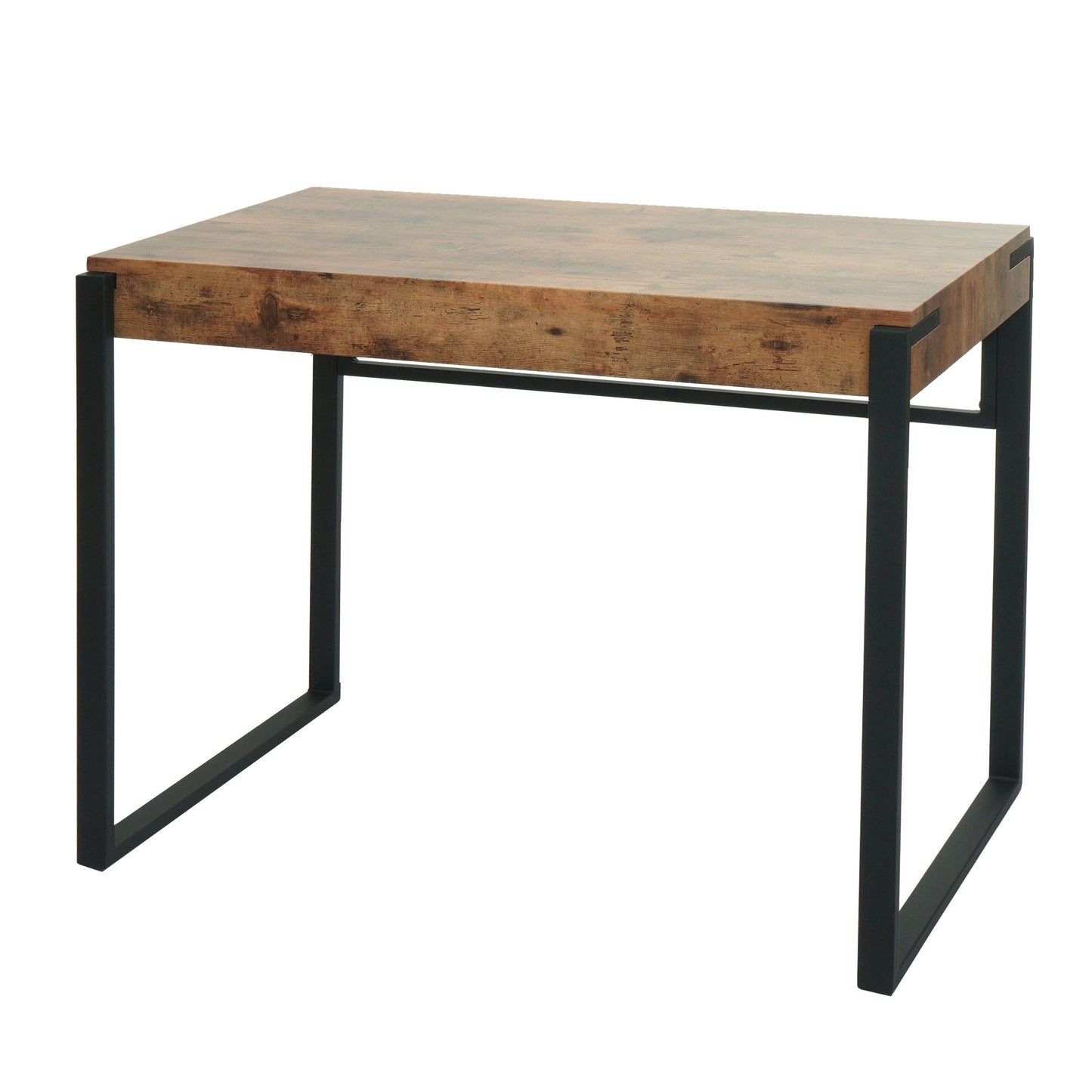 Bureau MCW-L53, bureau computer bureau werkblad, metaal 100x54cm ~ donker wild eiken