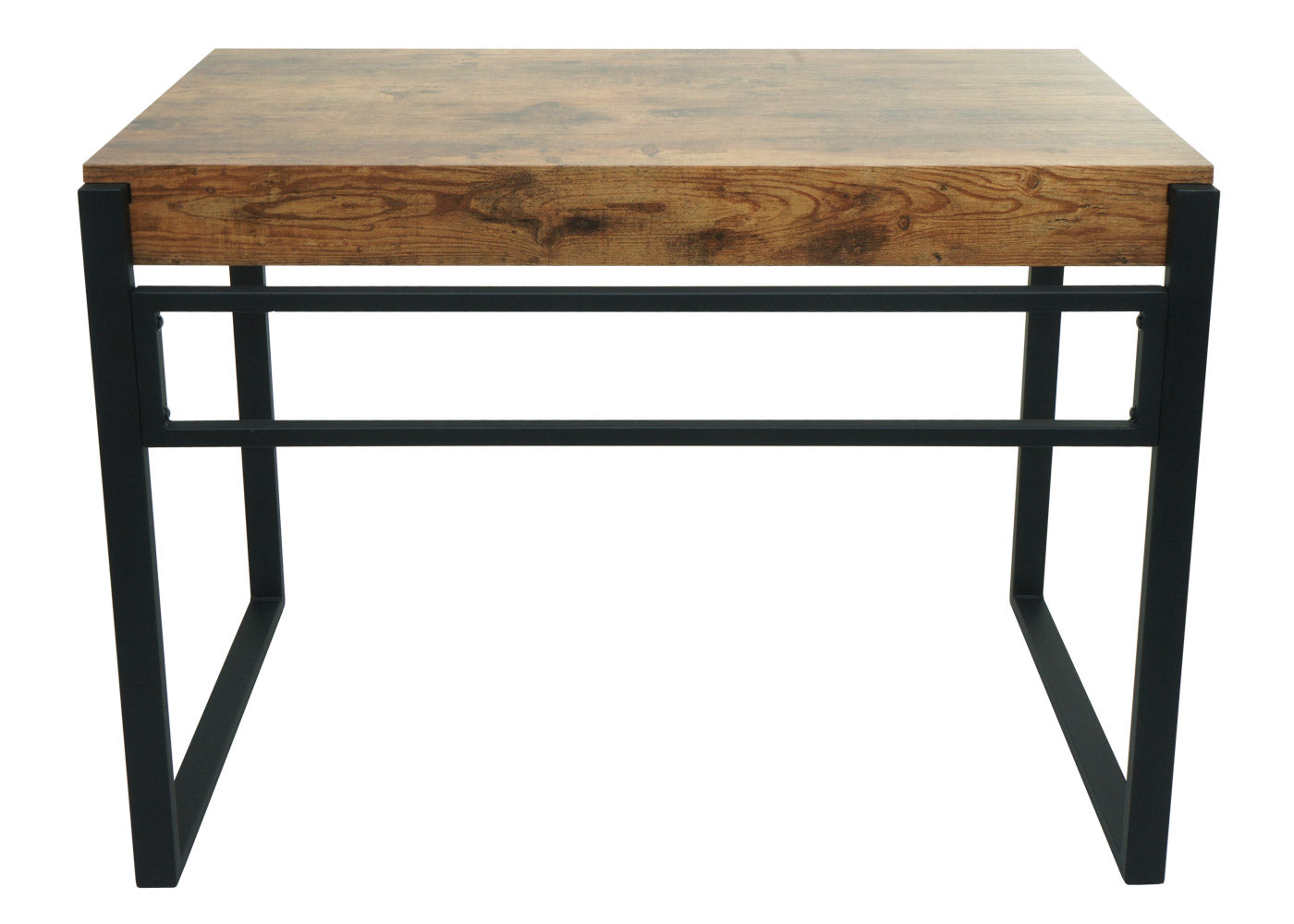 Bureau MCW-L53, bureau computer bureau werkblad, metaal 100x54cm ~ donker wild eiken