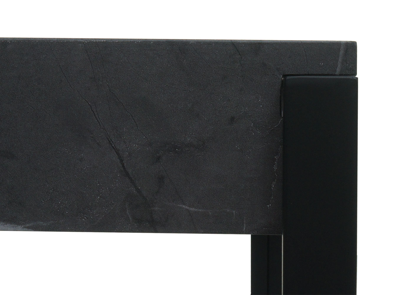 Bureau MCW-L53, bureau computer bureau werktafel, metaal 100x54cm ~ marmer look grijs