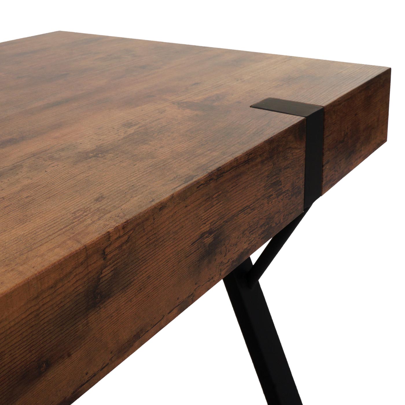 Salontafel MCW-L54, woonkamertafel bijzettafel sofatafel, metaal 43x110x60cm ~ donker wild eiken