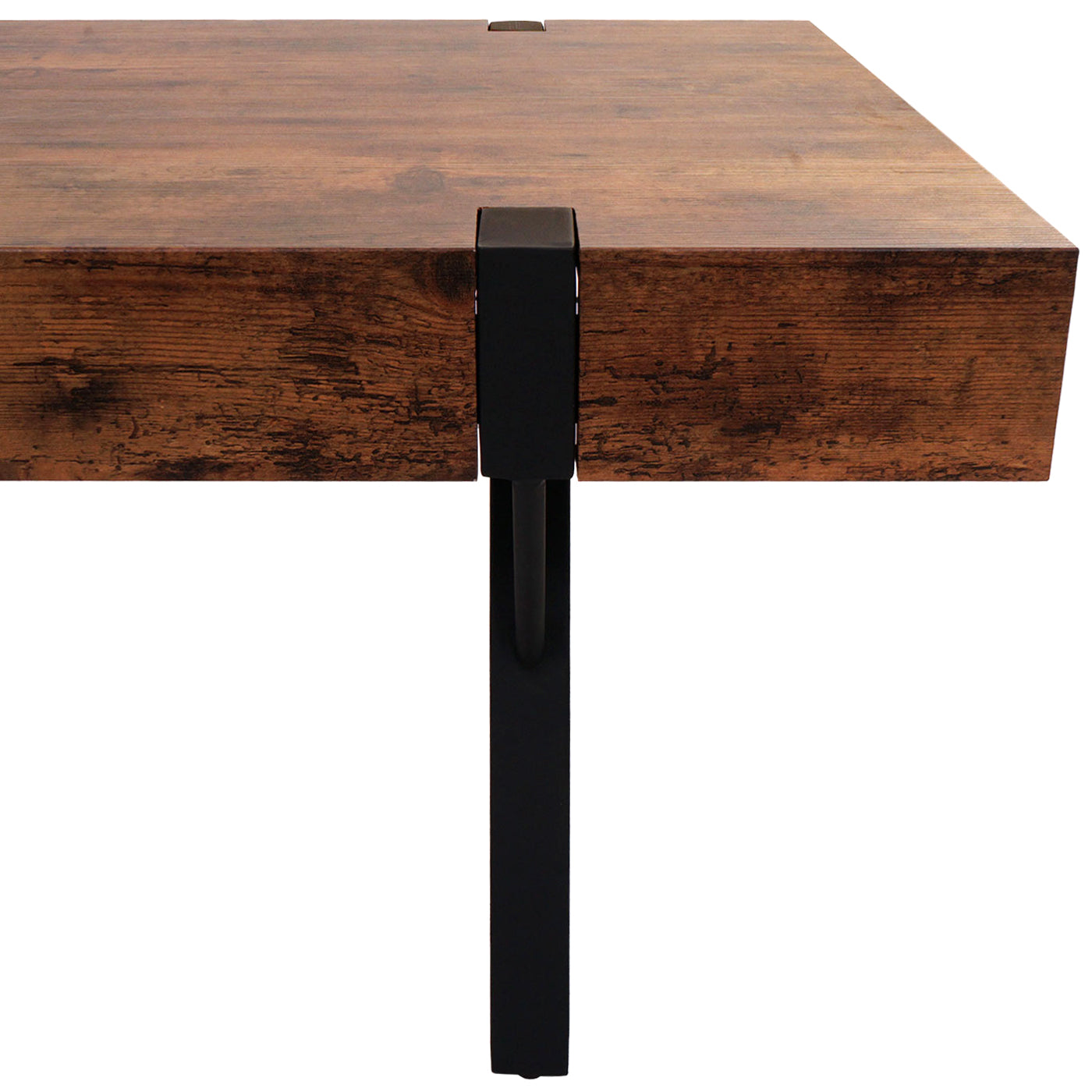Salontafel MCW-L54, woonkamertafel bijzettafel sofatafel, metaal 43x110x60cm ~ donker wild eiken