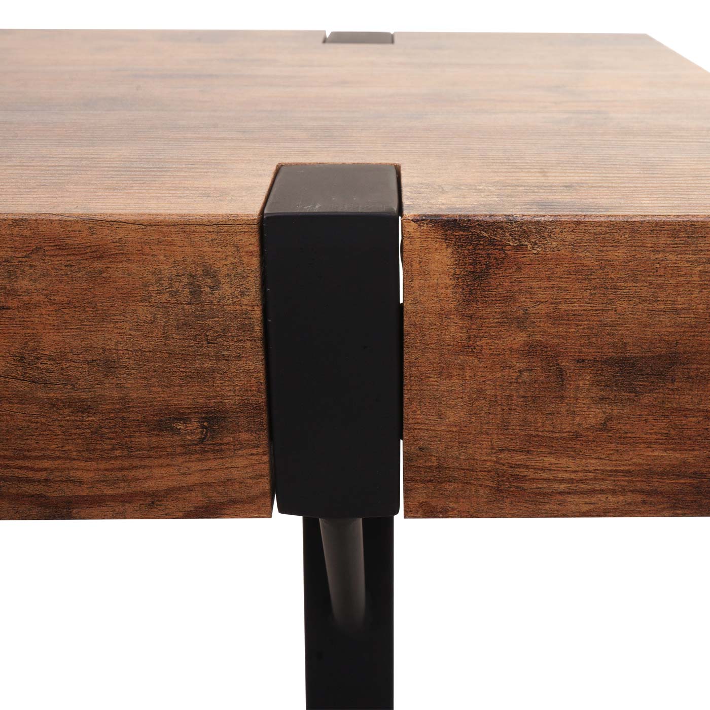 TV-rek MCW-L54, TV-tafel lowboard TV-tafel, metaal 42x120x40cm ~ donker wild eiken
