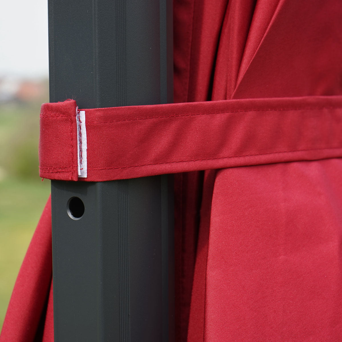 Zweefparasol MCW-A96, parasol, 3x4m (Ø5m) polyester/aluminium 26kg ~ terracotta zonder voet