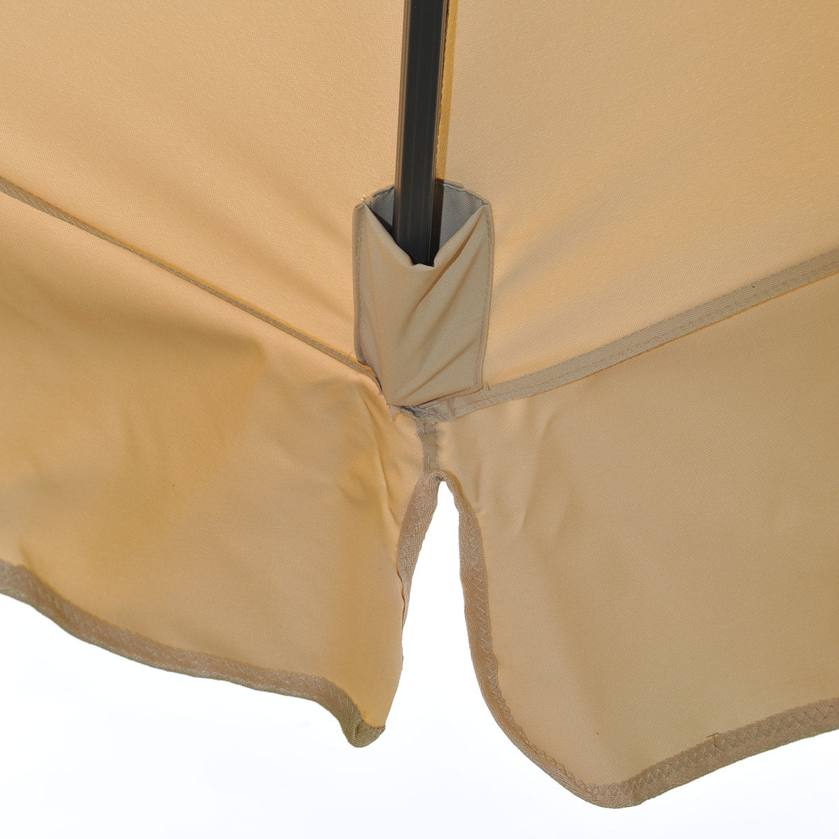Zweefparasol T44, pergola luifel effect, 6,2x3m polyester 50kg ~ crème-beige
