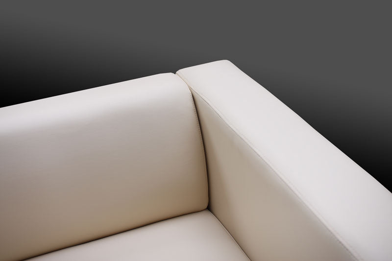 2-zits bank loungebank Lille ~ kunstleder, rood