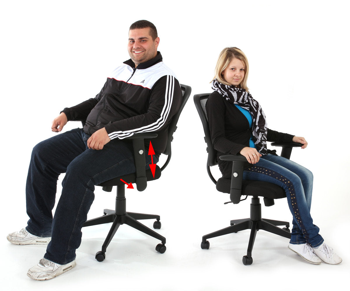 Professionele bureaustoel Seattle, directiedraaistoel, 150 kg belastbaar, stof/textiel ~ zwart zonder armleuningen