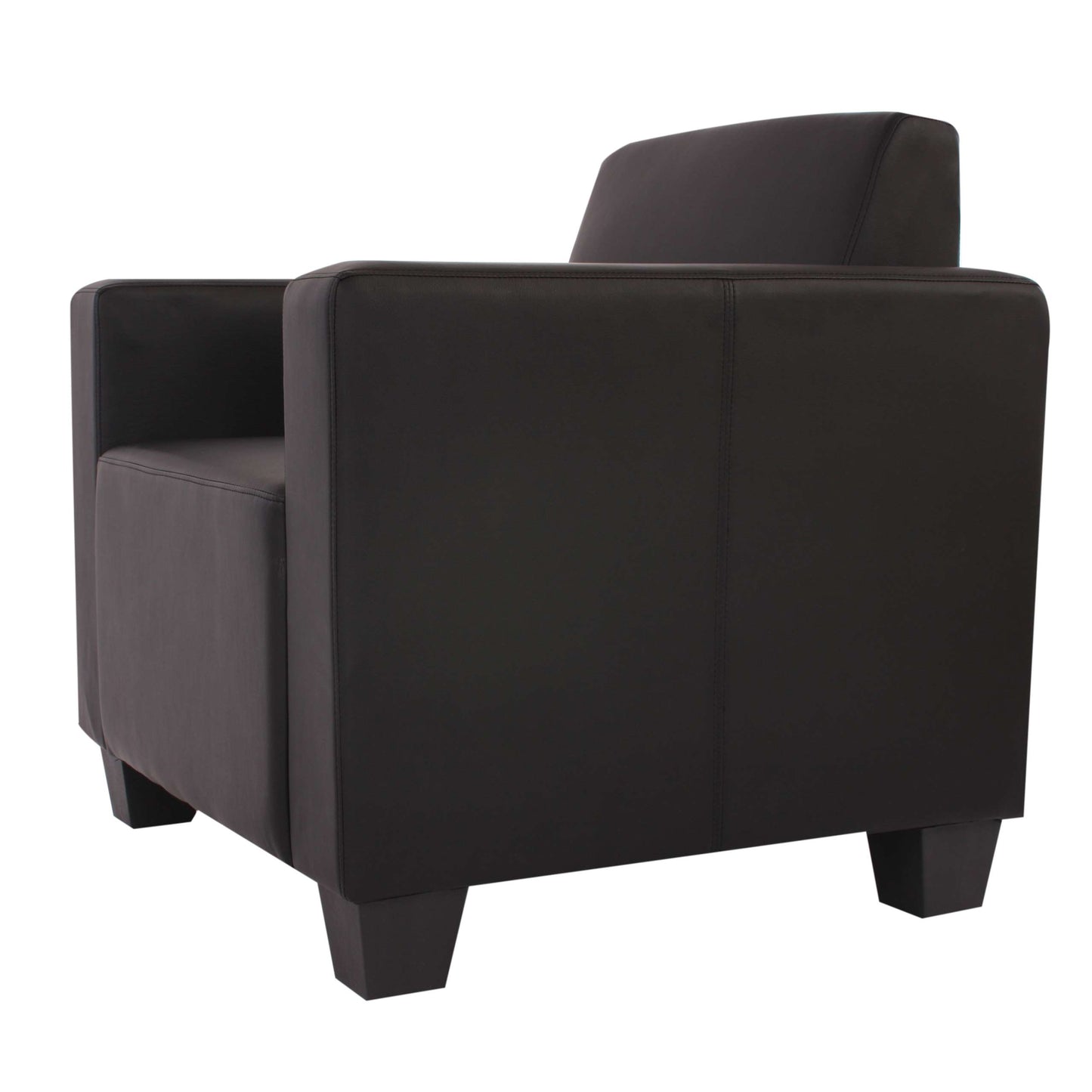 Modulaire loungestoel Lyon, kunstleer ~ zwart
