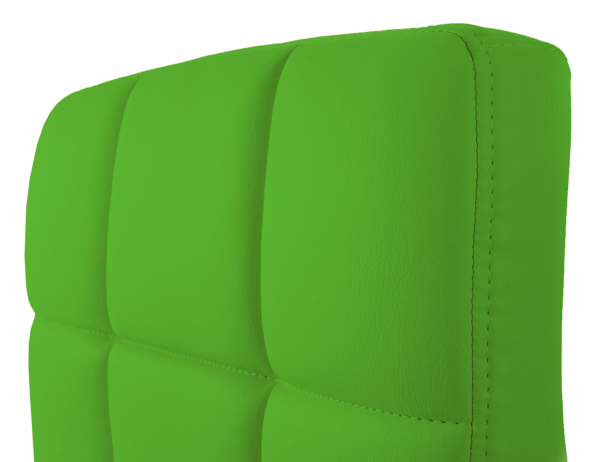 Set van 6 eetkamerstoelen Bureaustoel Stoel Kavala kunstleer chroom ~ groen