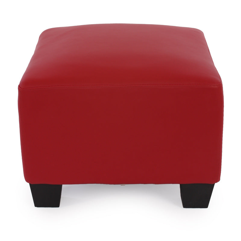 Modulaire voetenbank Lyon, kunstleer ~ rood