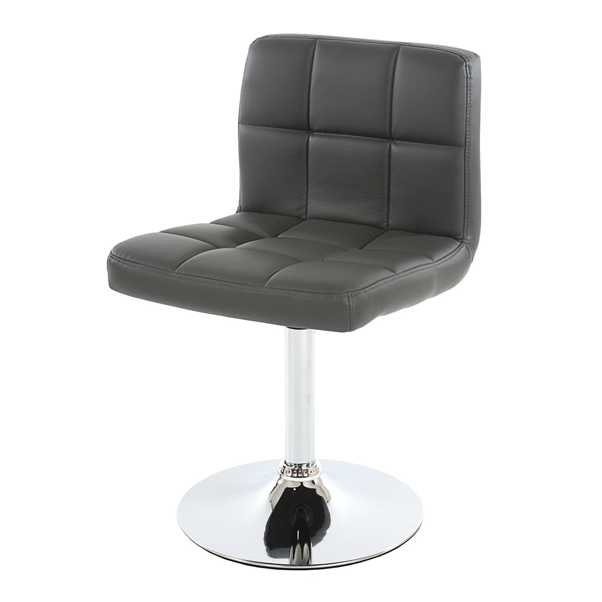 Set van 6 eetkamerstoelen Bureaustoel Stoel Kavala kunstleer chroom ~ grijs