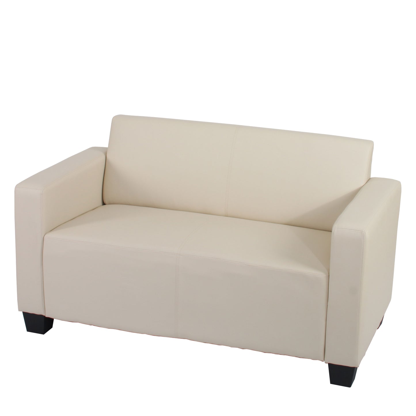 Modulaire 2-zits bank Lyon loungebank kunstleer 136cm ~ crème