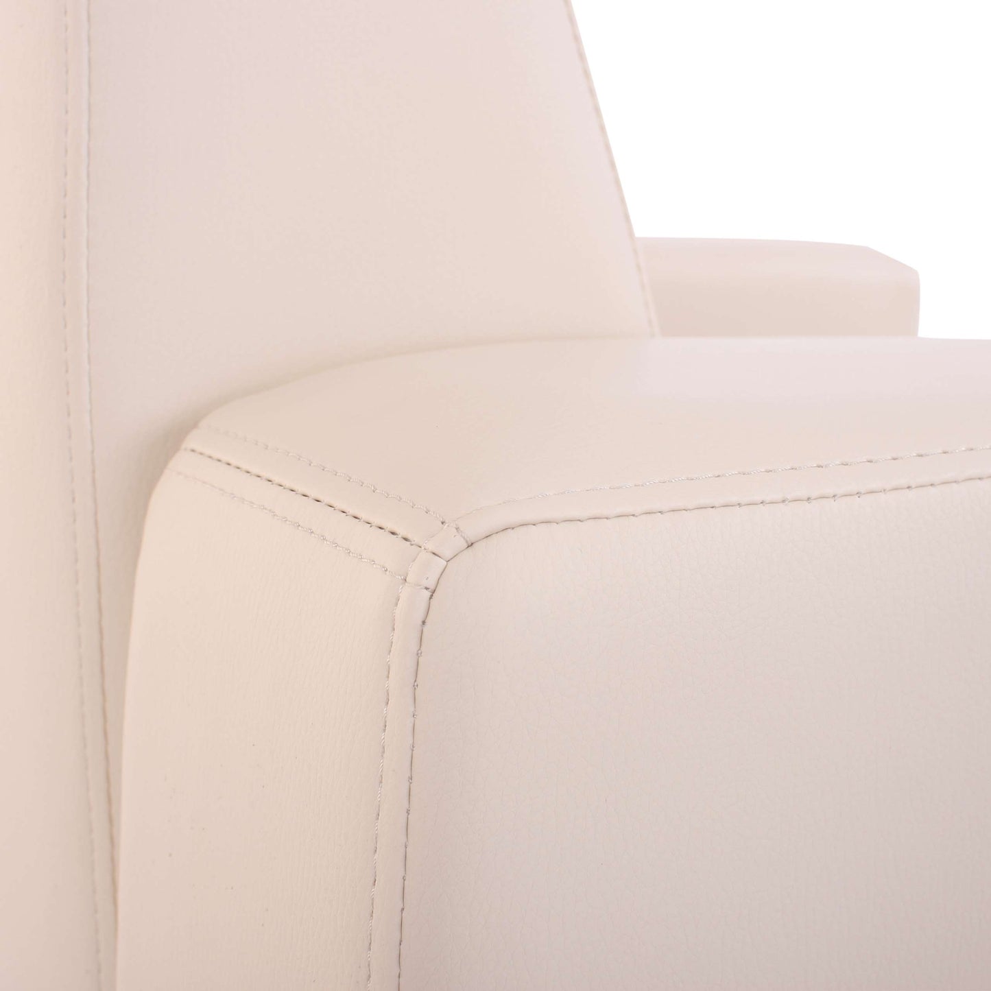 Modulaire loungestoel Lyon, kunstleer ~ crème