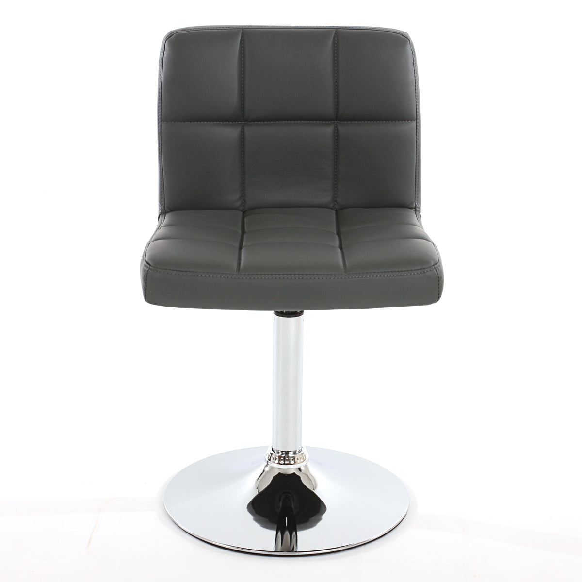 Set van 6 eetkamerstoelen Bureaustoel Stoel Kavala kunstleer chroom ~ grijs