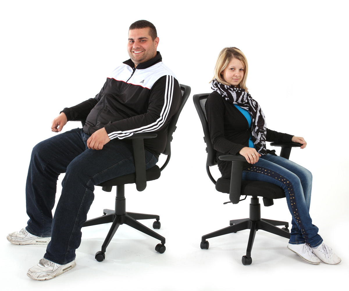 Professionele bureaustoel Seattle, directiedraaistoel, 150 kg belastbaar, kunstleer ~ zwart zonder armleuningen