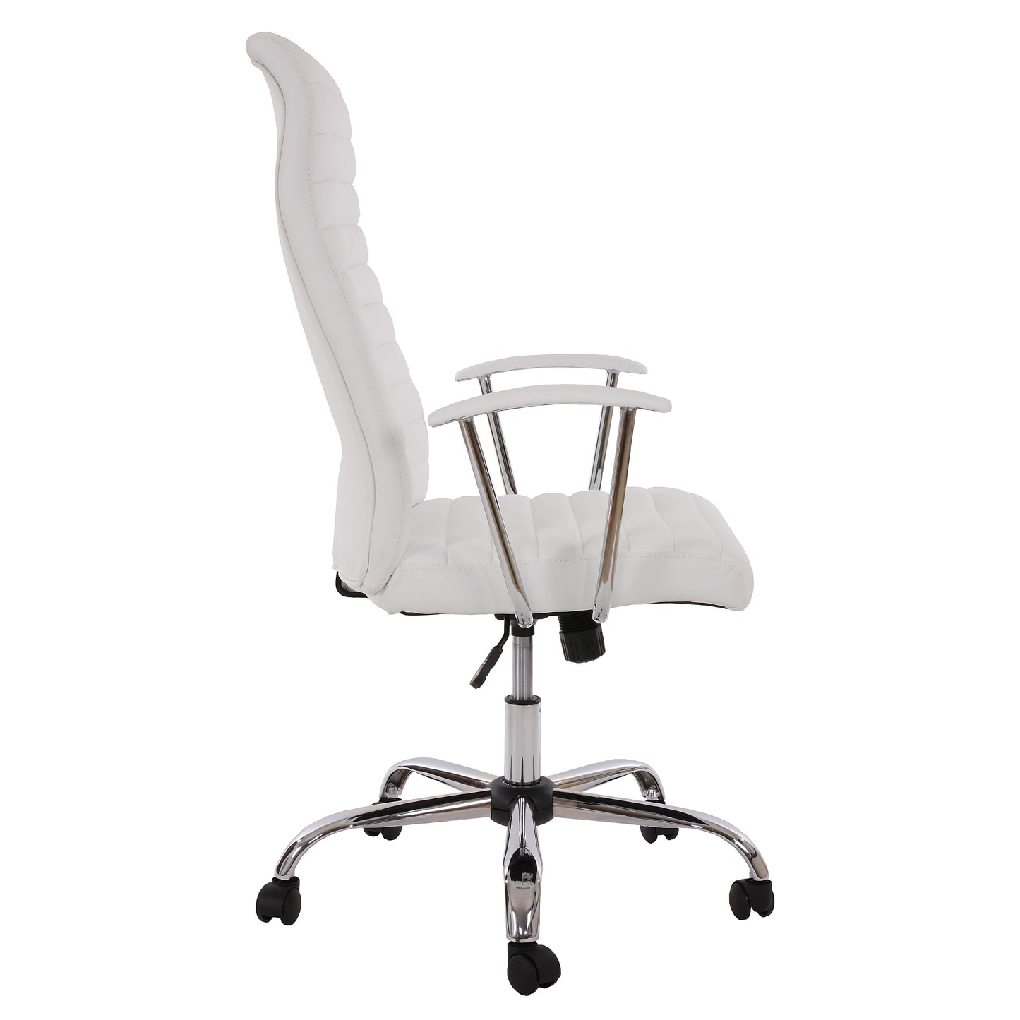 Bureaustoel Cagliari, bureaustoel bureaustoel directiestoel, kunstleer ~ wit