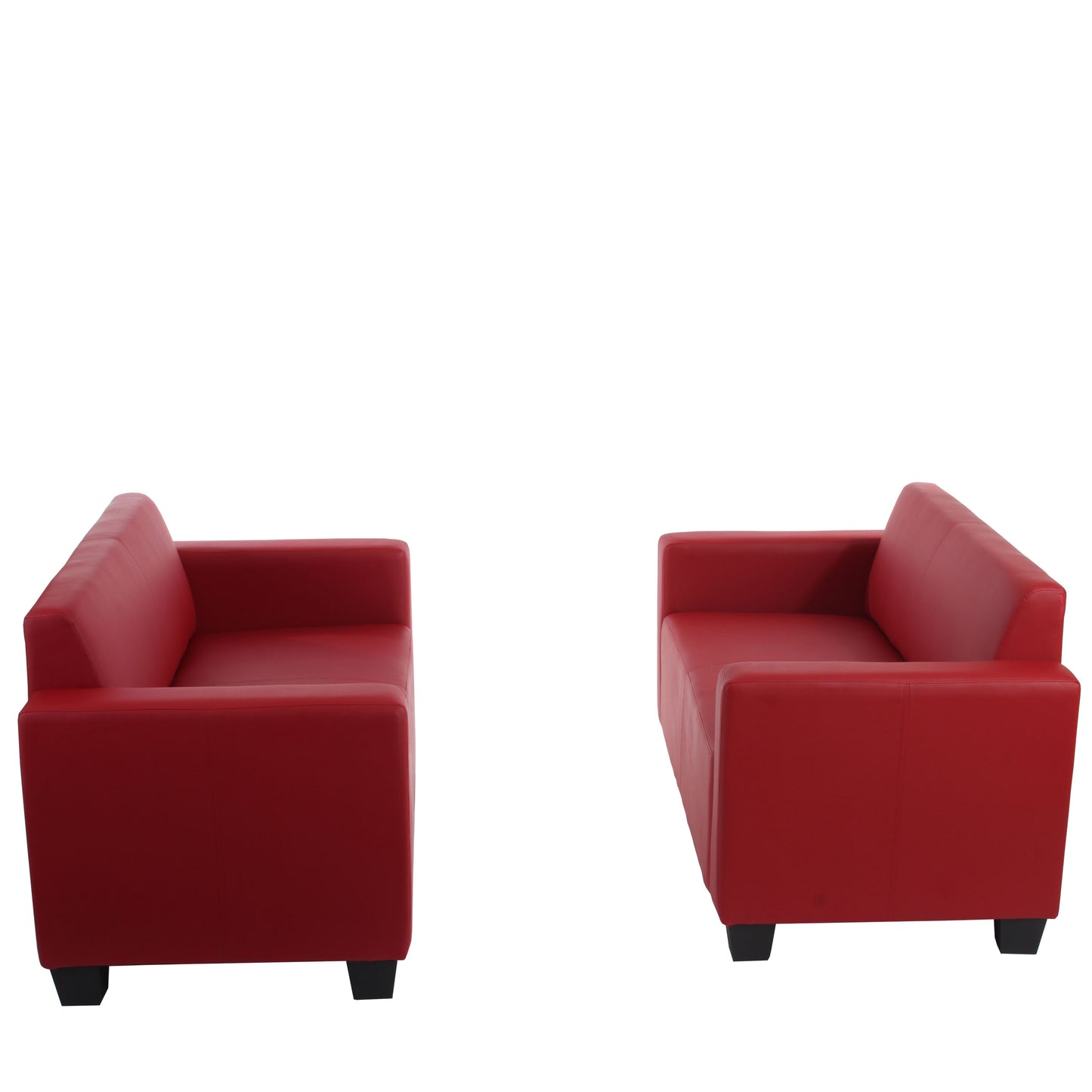 Bankstel Bankstel 2x 2-zitsbank Lyon kunstleer ~ rood