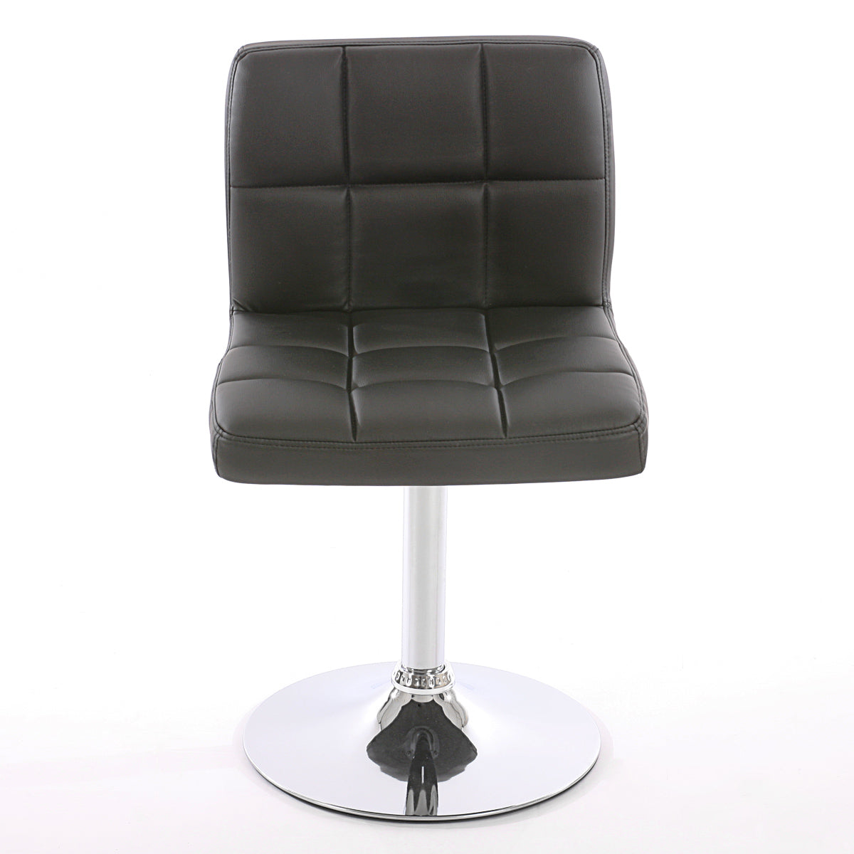 Set van 6 eetkamerstoelen Bureaustoel Stoel Kavala kunstleer chroom ~ zwart