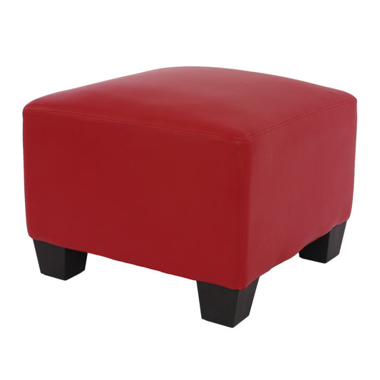 Modulaire voetenbank Lyon, kunstleer ~ rood