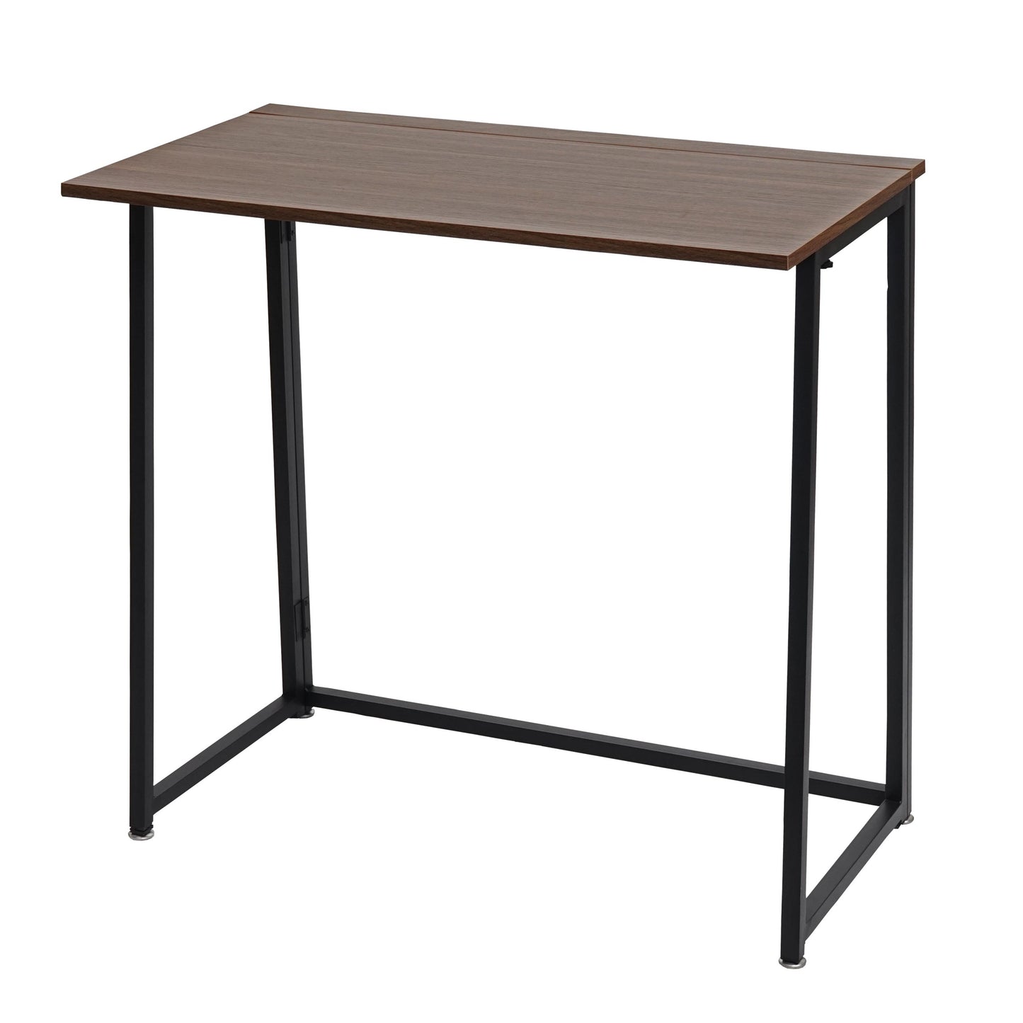 Bureau MCW-K67 opvouwbaar, consoletafel opvouwbare laptoptafel opbergtafel, 80x45cm, metaal MDF ~ zwart bruin
