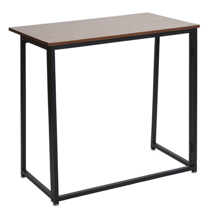 Bureau MCW-K67 opvouwbaar, consoletafel opvouwbare laptoptafel opbergtafel, 80x45cm, metaal MDF ~ zwart bruin