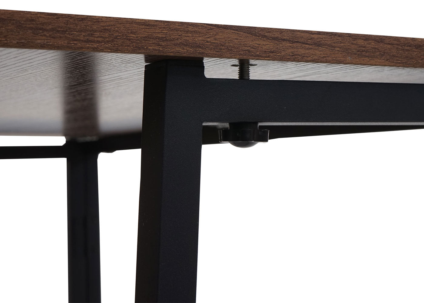 Bureau MCW-K67 opvouwbaar, consoletafel opvouwbare laptoptafel opbergtafel, 80x45cm, metaal MDF ~ zwart bruin