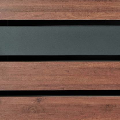 1 deksel afvalbak met plantenbak MCW-J81, uitbreidbaar, 125x68x80cm metaal 31kg, antraciet ~ kersenhout look