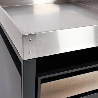 2-tankkast met plantenbak MCW-J81, uitbreidbaar, 125x132x80cm metaal 47kg, antraciet ~ goud
