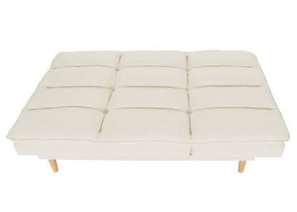 Slaapbank MCW-M79, slaapbank voor gasten, slaapfunctie ligoppervlak 180x110cm ~ stof/textiel crème