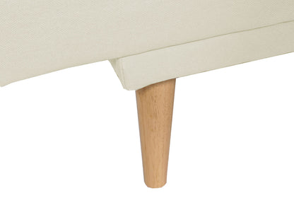 Slaapbank MCW-M79, slaapbank voor gasten, slaapfunctie ligoppervlak 180x110cm ~ stof/textiel crème