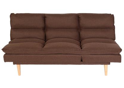 Slaapbank MCW-M79, slaapbank voor gasten, slaapfunctie ligoppervlak 180x110cm ~ stof/textiel bruin