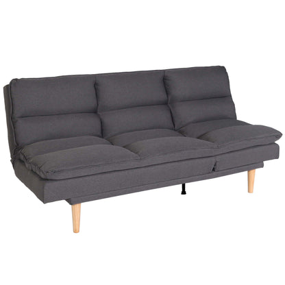 Slaapbank MCW-M79, slaapbank voor gasten, slaapfunctie ligoppervlak 180x110cm ~ stof/textiel donkergrijs