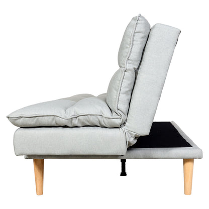 Slaapbank MCW-M79, slaapbank voor gasten, slaapfunctie ligoppervlak 180x110cm ~ stof/textiel mintgrijs