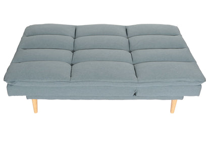 Slaapbank MCW-M79, slaapbank voor gasten, slaapfunctie ligoppervlak 180x110cm ~ stof/textiel blauw-grijs