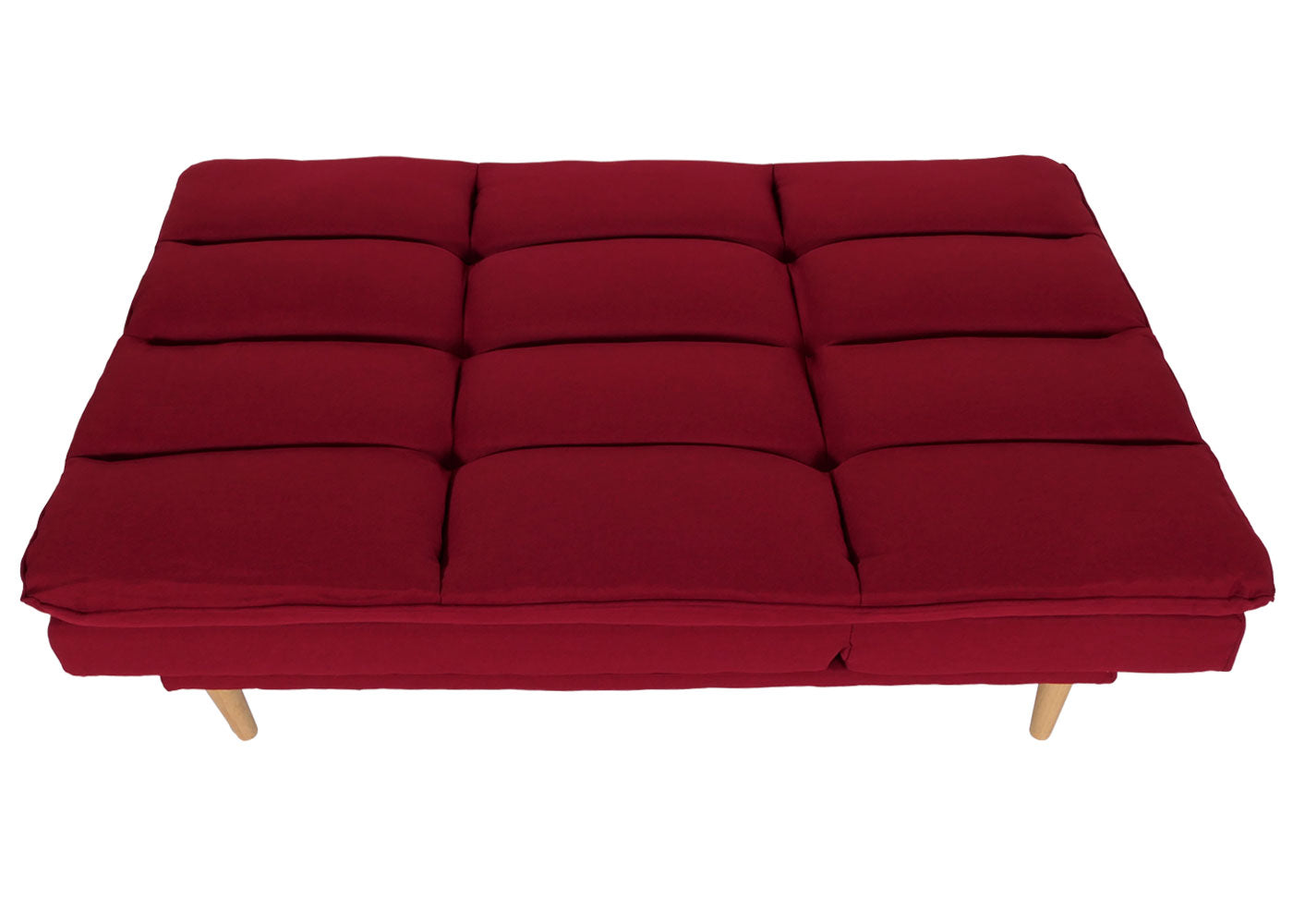 Slaapbank MCW-M79, slaapbank voor gasten, slaapfunctie ligoppervlak 180x110cm ~ stof/textiel bordeaux