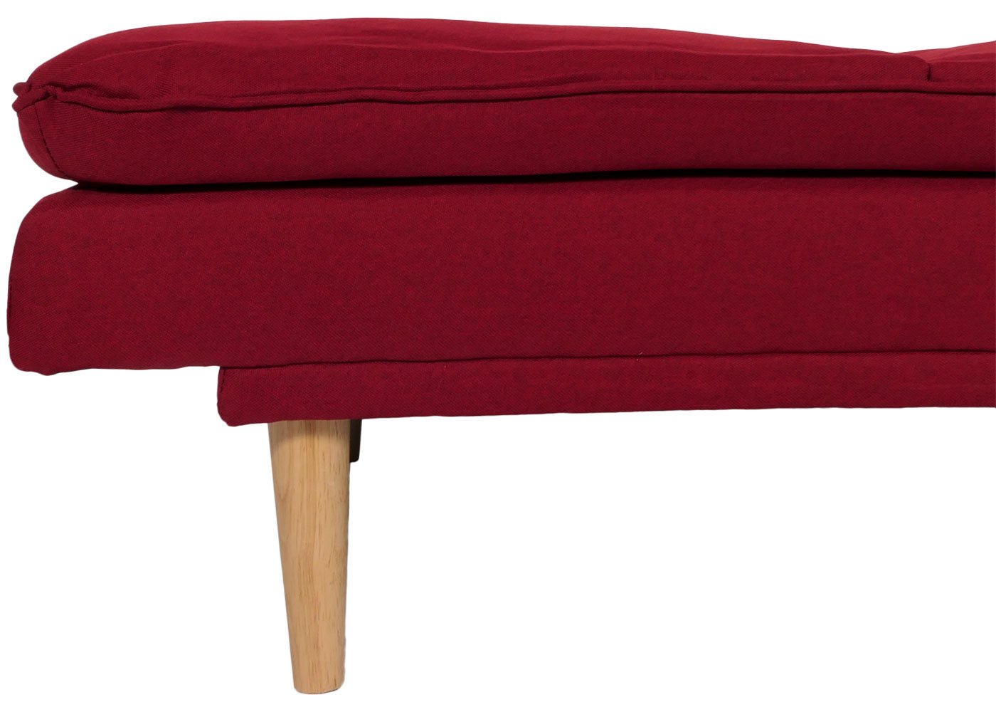 Slaapbank MCW-M79, slaapbank voor gasten, slaapfunctie ligoppervlak 180x110cm ~ stof/textiel bordeaux