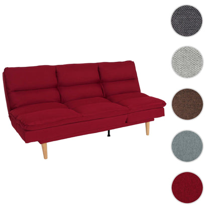 Slaapbank MCW-M79, slaapbank voor gasten, slaapfunctie ligoppervlak 180x110cm ~ stof/textiel bordeaux