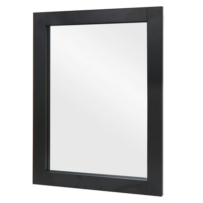 Wandspiegel MCW-L86, badkamerspiegel badkamermeubel spiegel, MVG-gecertificeerd 72x52cm ~ zwart