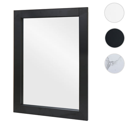 Wandspiegel MCW-L86, badkamerspiegel badkamermeubel spiegel, MVG-gecertificeerd 72x52cm ~ zwart