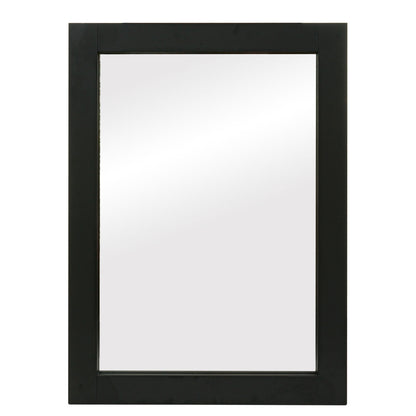 Wandspiegel MCW-L86, badkamerspiegel badkamermeubel spiegel, MVG-gecertificeerd 72x52cm ~ zwart