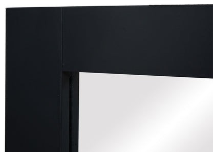 Wandspiegel MCW-L86, badkamerspiegel badkamermeubel spiegel, MVG-gecertificeerd 72x52cm ~ zwart