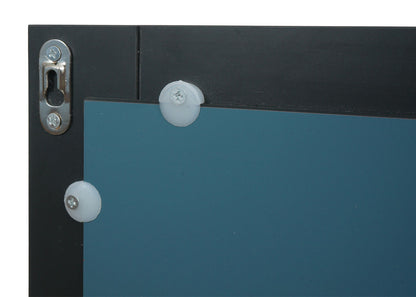 Wandspiegel MCW-L86, badkamerspiegel badkamermeubel spiegel, MVG-gecertificeerd 72x52cm ~ zwart