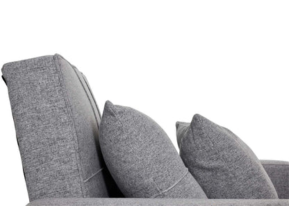 MCW-L90 fauteuil slaapbank, opklapbare fauteuil slaapbank logeerbed, ligvlak 197x103cm stof/textiel ~ lichtgrijs