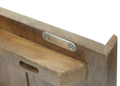 TV-rek MCW-L96, TV-tafel lowboard ladekast, laden massief hout mango 46x110x35cm MVG-gecertificeerd