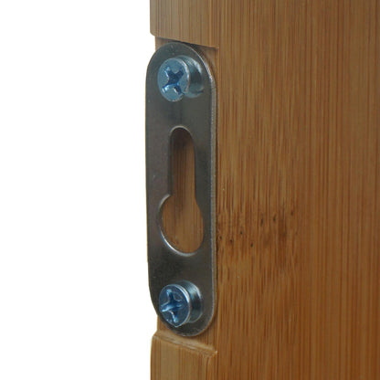 Wandplank MCW-M22, hangplank Drijvende plank met 4 vakken, bamboe 50x50x15cm