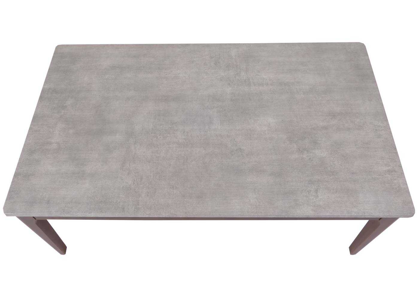 Salontafel MCW-M55, bijzettafel sofatafel massief hout HDF laminaat melamine 46x120x70cm betonlook bruine poten